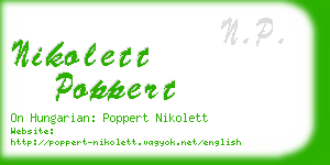 nikolett poppert business card